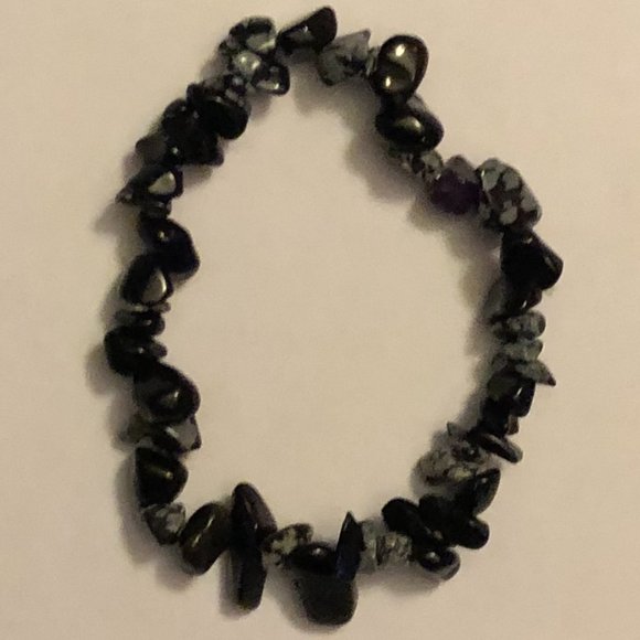 Onyx Chip Natural Stone Bracelet - Picture 3 of 5